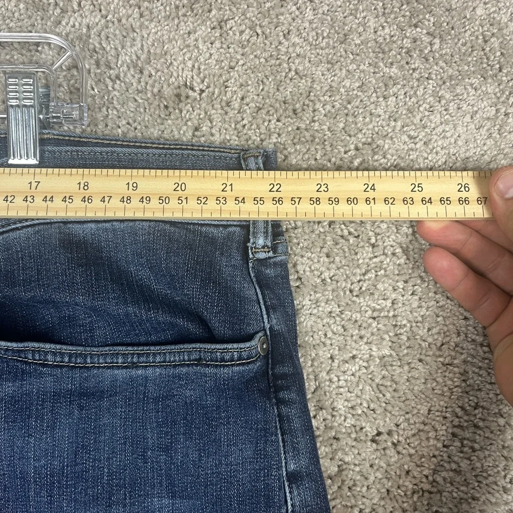 Banana‎ Republic Jeans Mens 44x34 Blue Skinny Fit Stretch Denim Pants Distressed